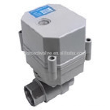 3 wires 2 way motorized ball valve DC12/24V thread electric valve